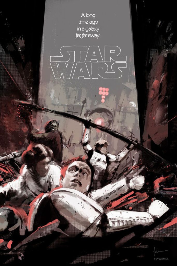 Star Wars: A New Hope Trash Compactor Print by Jock