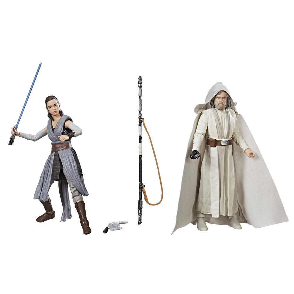 Star Wars Black Series Luke Skywalker and Rey Figures