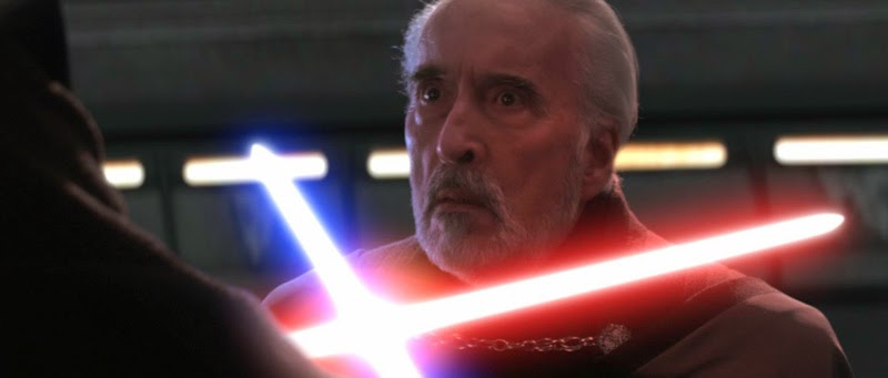Count Dooku loses hands and head (Revenge of the Sith)