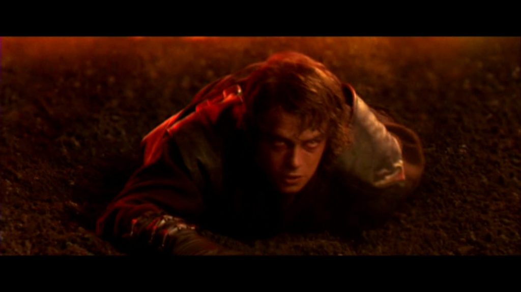 Anakin loses arm and legs (Revenge of the Sith)