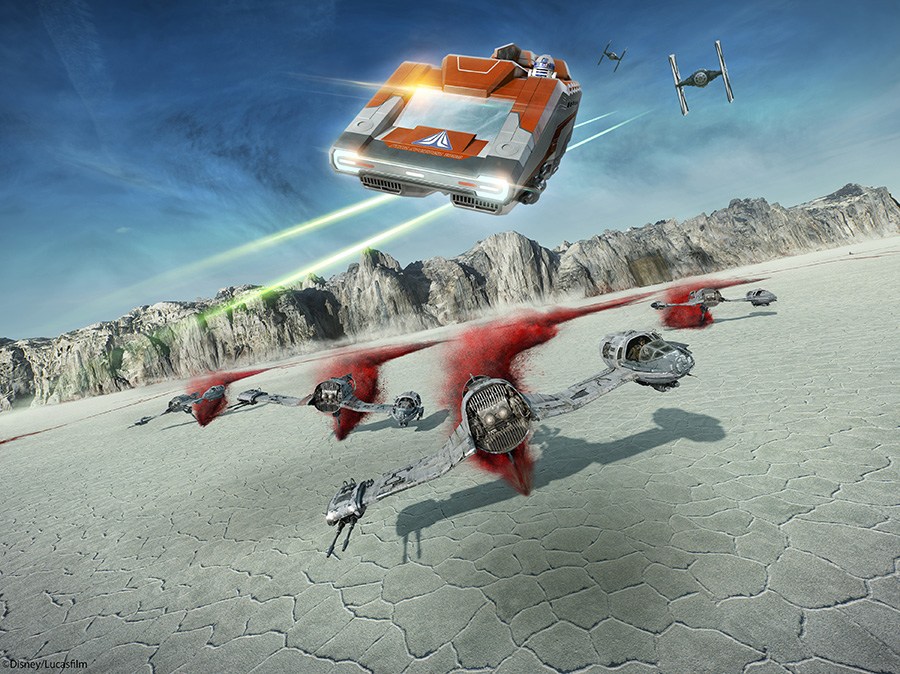 The planet Crait in Star Tours