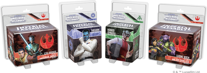 Tyrants of Lothal four Ally Packs and Villain Packs