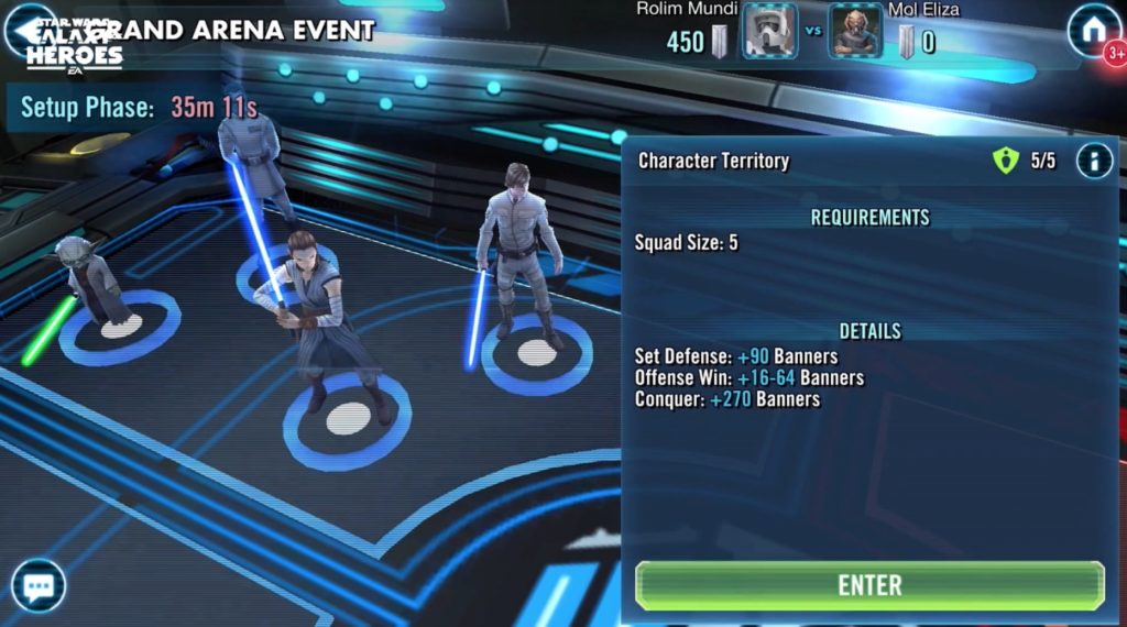 Star Wars: Galaxy of Heroes Grand Arena Board