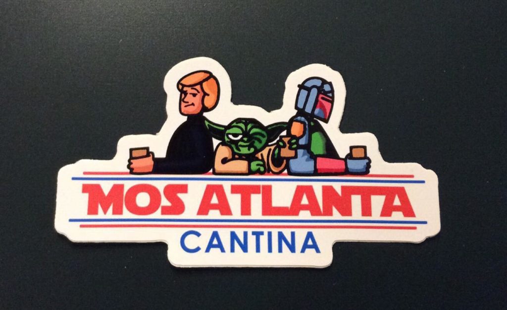 Mos Atlanta Cantina Logo Sticker