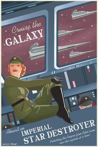 Star Wars Vintage Travel Art