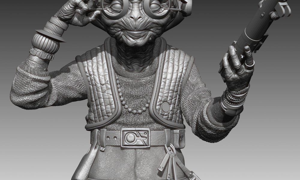 Sculptor Keith Kopinski Shares Digital Sculpt Photos of Gentle Giant’s Maz Kanata Bust