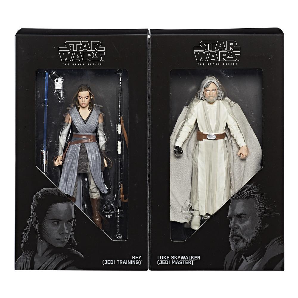 Star Wars Black Series Luke Skywalker and Rey Figures