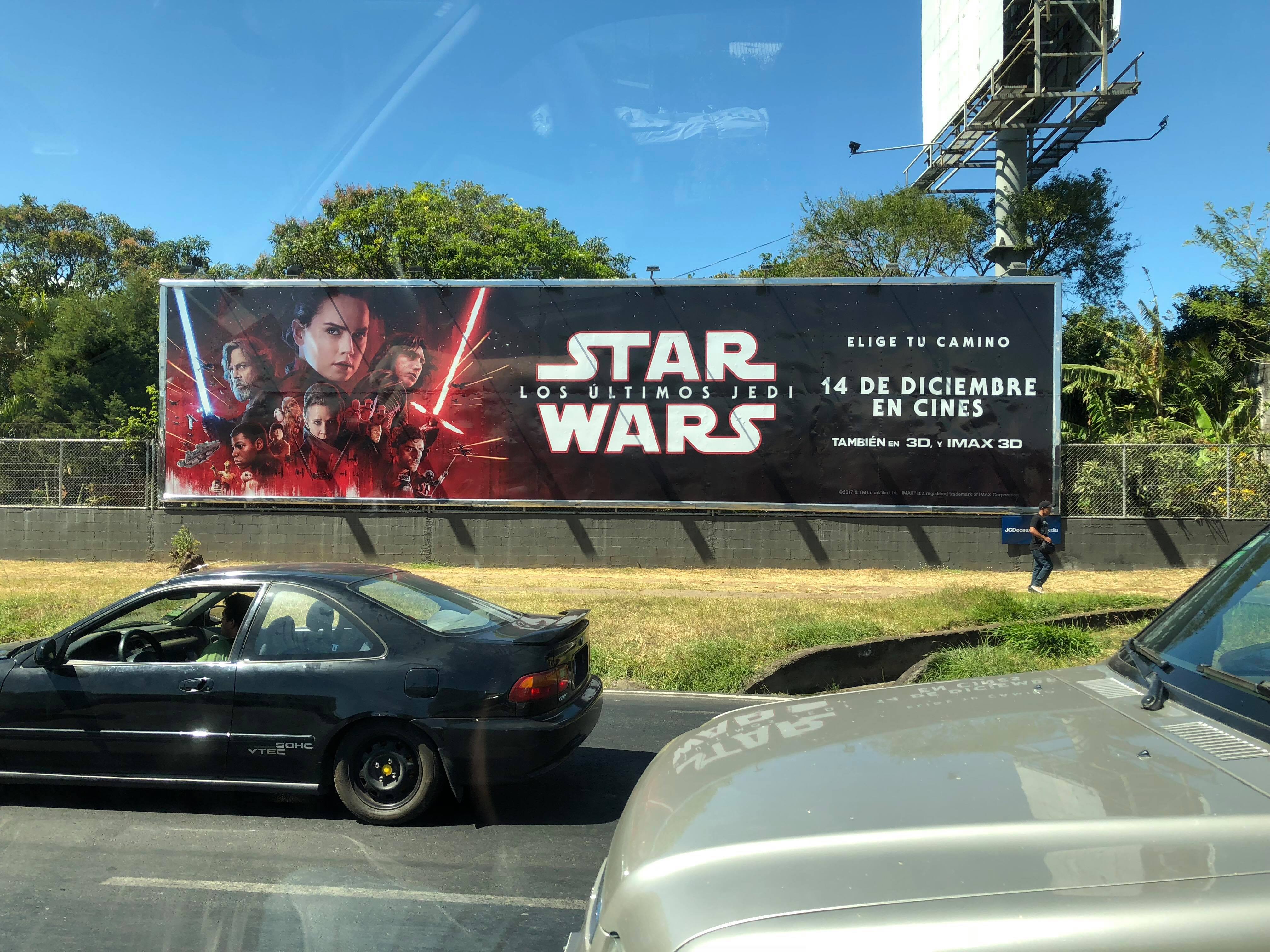 Star Wars: The Last Jedi Banner in Costa Rica
