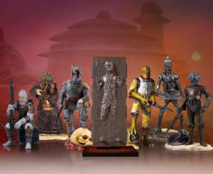 Star Wars Bounty Hunters and Han Solo in Carbonite Collector's Gallery Statues