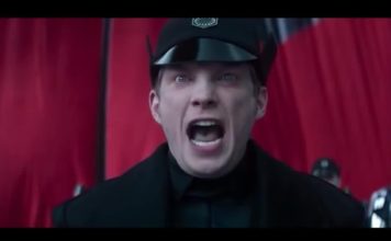Hux delivering a speech