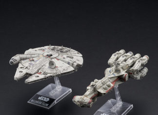 Bandai Blockade Runner & Millennium Falcon Model Kit Set