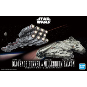 Bandai Blockade Runner & Millennium Falcon Model Kit Set