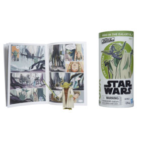 STAR WARS GALAXY OF ADVENTURES YODA Figure and Mini Comic