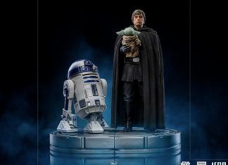 New Luke Skywalker with Grogu and R2-D2 Statues from Iron Studios