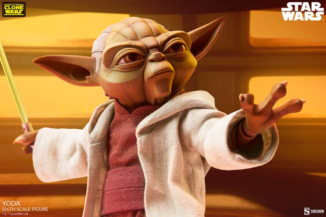 The Clone Wars Yoda Sixth Scale Figure Revealed by Sideshow