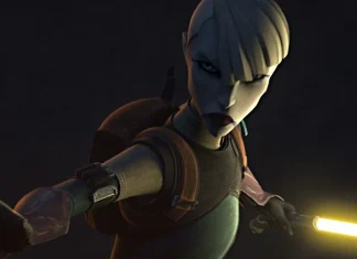 Asajj Ventress in a scene from “STAR WARS: THE BAD BATCH”, season 3 exclusively on Disney+. © 2024 Lucasfilm Ltd. & ™. All Rights Reserved.