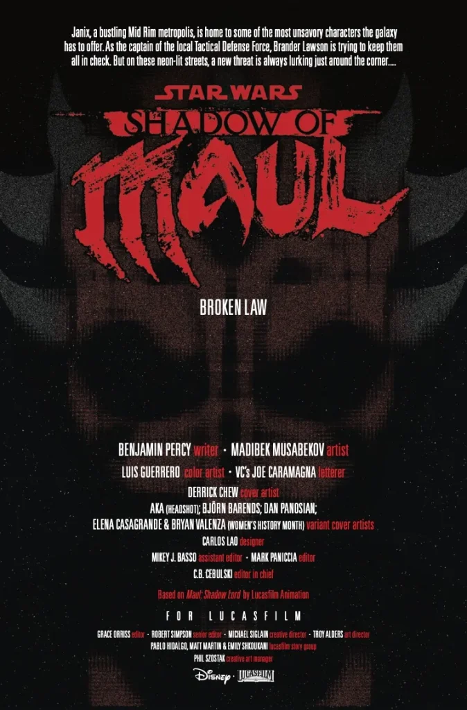 Star Wars: Shadow of Maul #1 Preview Page 1