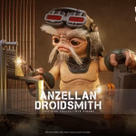 Hot Toys Anzellan Droidsmith Life-Size Collectible Figure with welding torch and light-up flashlight.
