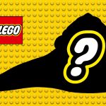 Silhouette of a LEGO Hutt figure with a question mark on a yellow LEGO stud background, featuring the LEGO logo.
