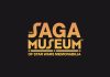 Official gold and orange gradient logo for The Saga Museum of Star Wars Memorabilia on a solid black background.