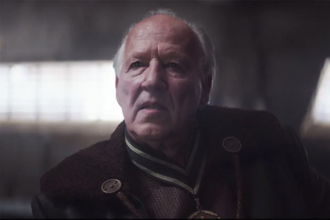 Werner Herzog portraying The Client in the Star Wars series The Mandalorian.