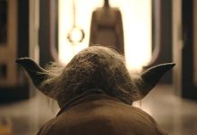 The Acolyte Season 2 Yoda: Leslye Headland Wanted the Jedi Master to be a “Bad Guy” Showrunner Leslye Headland speaking during an interview, juxtaposed with a close-up of Master Yoda from the finale of The Acolyte, teasing his role in Season 2.