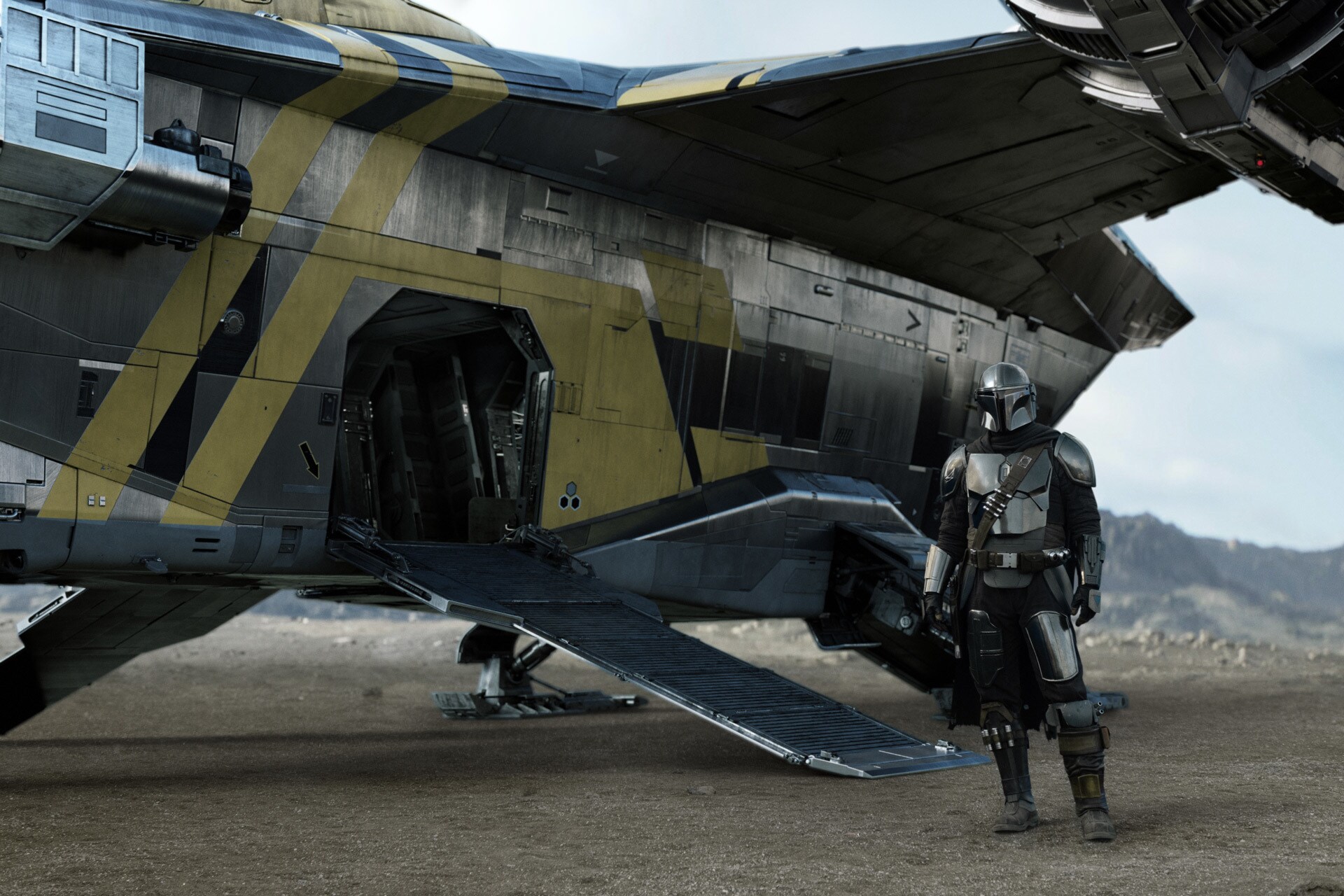 The Razor Crest from Star Wars: The Mandalorian and Grogu